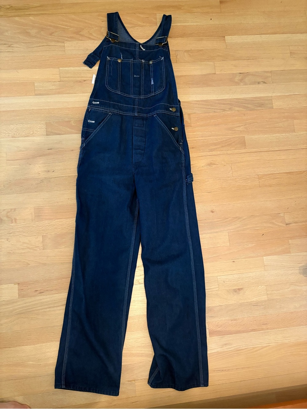 Sears Men's Dark Blue Denim Relaxed Overalls